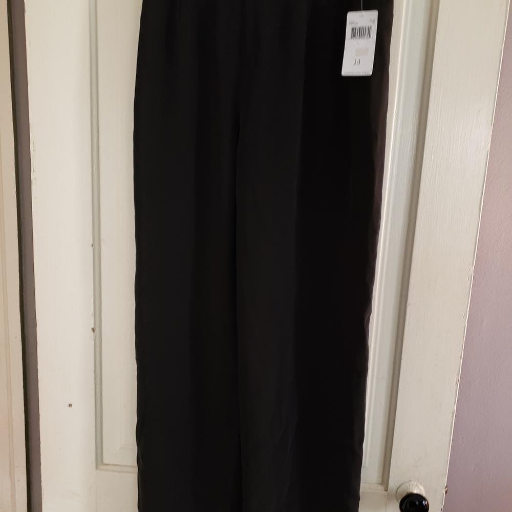 Dana Buchman black silk dress pants